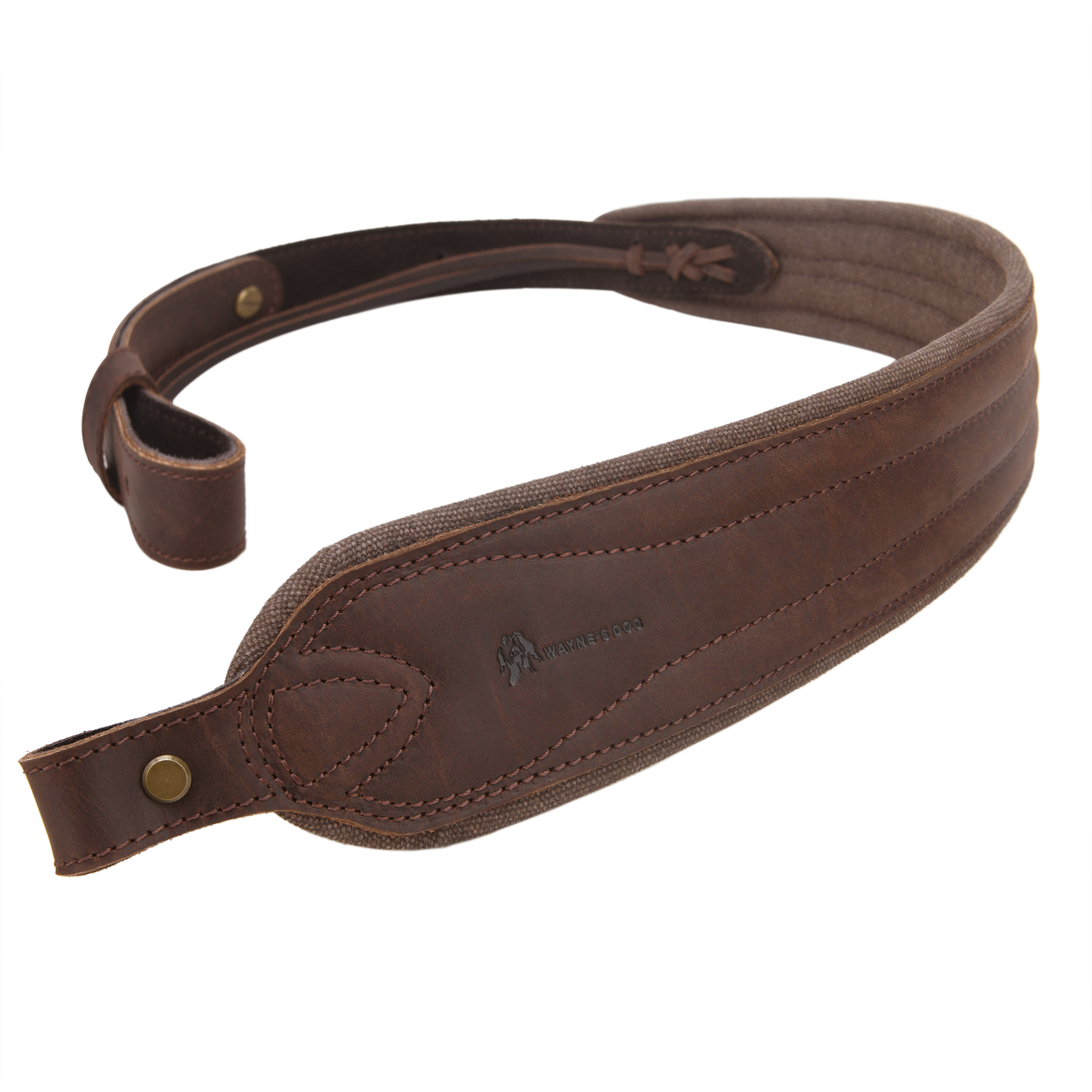 Vintage Leather Gun Carry Slings, Padded Canvas Shoulder Straps